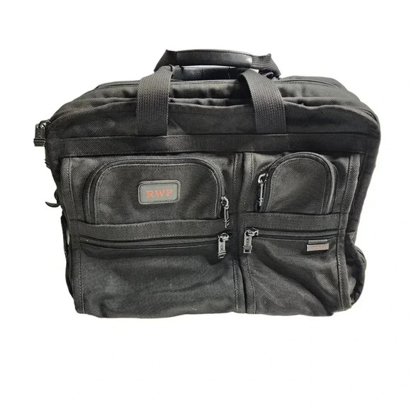 TUMI Alpha Deluxe Wheel Rolling Expandable Laptop Briefcase Carry On Bag - Picture 1 of 11